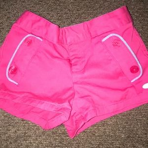 Girls Hot Pink Shorts. Adjustable waist